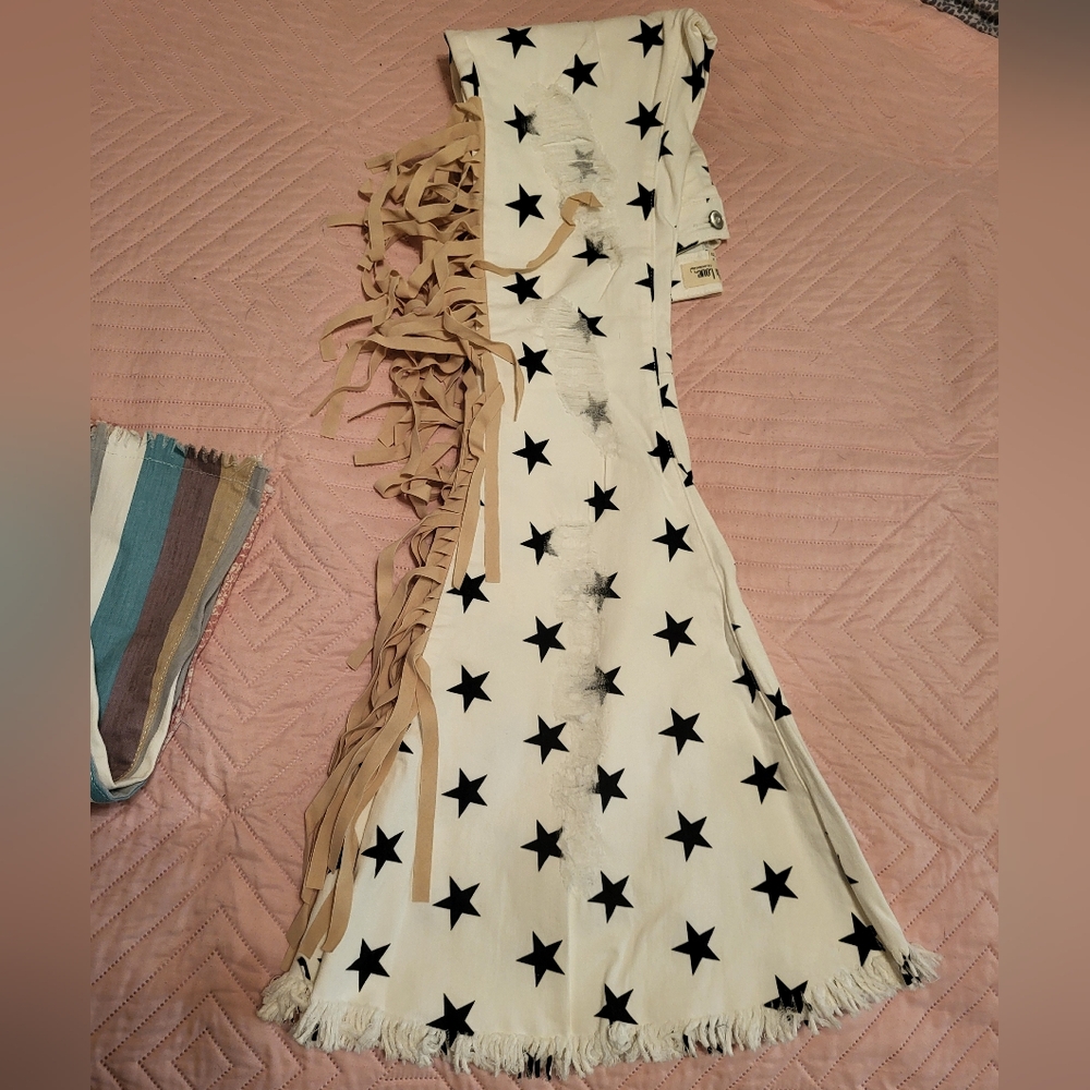 Star Pattern Fringe Dress